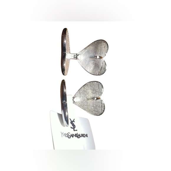 NWT Yves Saint laurent Love Earrings Versatile Earrings Snap Clip Back - Picture 7 of 8